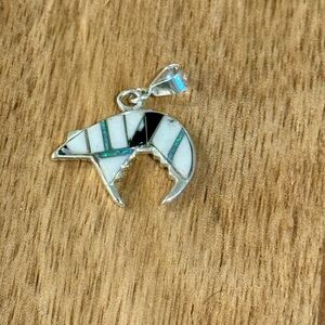 White Buffalo bear pendant